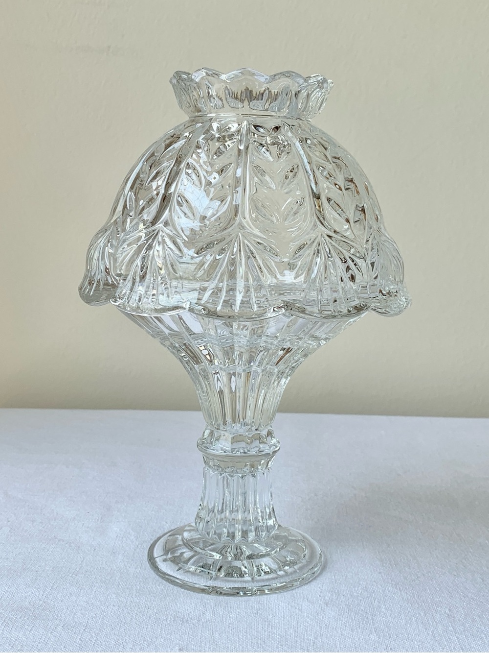 Fifth Avenue Portico Crystal Clear 2 Piece Glass Candle Holder Fairy Lamp